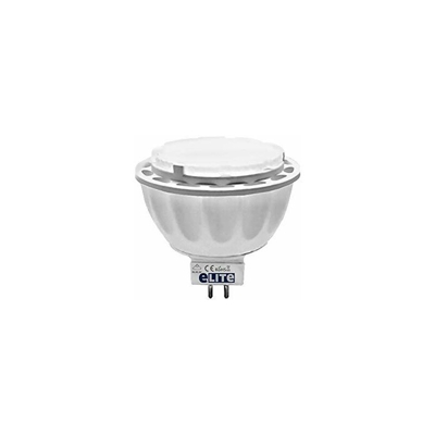 eLITe 7002159 - Lampadina compatta LED GU5.3, 6 W, 52 x 52 mm, 320 lm, luce bianca calda (3000 K), angolo di irradiazione 25°, 40°, 55°