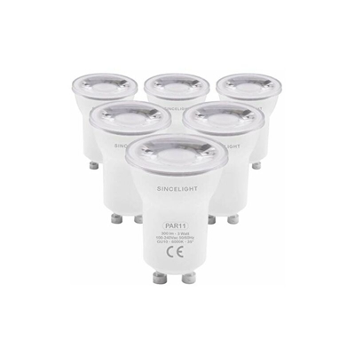 Mini lampadina a LED GU10 PAR11, con attacco GU10, non dimmerabile, 300 lumen, sostituisce lampadine alogene da 25 W, angolo di diffusione 35°, luce