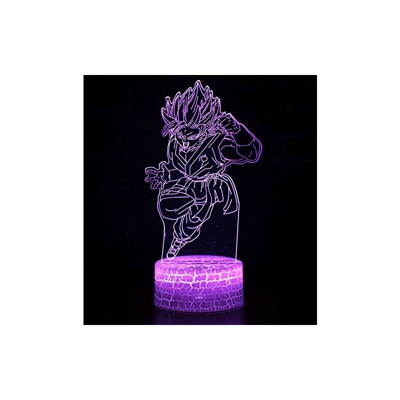 3D Lampada Illusion Optical Night Light, CKW 7 Cambia colore Touch Switch Decorazione Lampade Per comodino Bambini cameretta (Dragon ball 7)