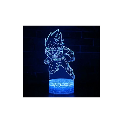 3D Lampada Illusion Optical Night Light, CKW 7 Cambia colore Touch Switch Decorazione Lampade Per comodino Bambini cameretta (Dragon ball 8)