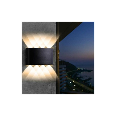 Lampada da parete a LED, 8 W, moderna, impermeabile, in alluminio, luce bianca calda, 3000 K, per soggiorno, camera da letto, bagno, corridoio,