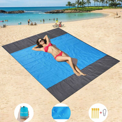 Coperta da spiaggia, 210 x 200 cm Coperta da picnic senza sabbia Coperta da campeggio Asciugamano da spiaggia, Tappetino da campeggio impermeabile e características