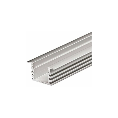 Profilo in alluminio anodizzato PDS4-K (PDSK), 1 m, 1 m, per strisce LED â?? Set con guida di copertura, bianco latte, opale con clip di montaggio e