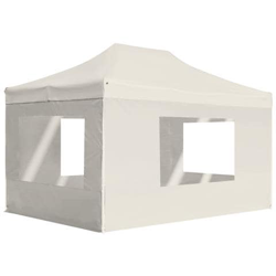 Gazebo Professionale Pieghevole Pareti Alluminio 4,5x3m Crema en oferta