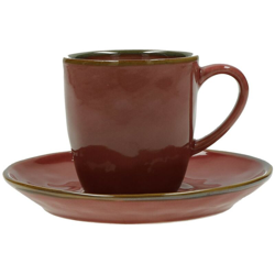 Peragashop - TAZZA CAFFE CON PIATTINO 90CC ROSSO LINEA MALAGA CONCERTO precio