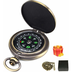 Bussola Bussola portatile di alta qualità in ottone Copertura classica Salta Bussola da trekking impermeabile Orologio da tasca Strumenti di precio