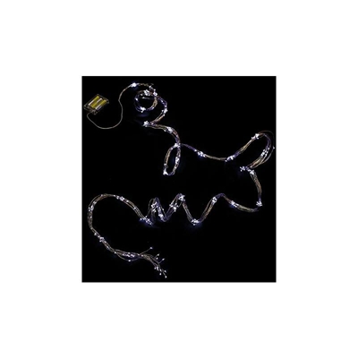 RIF. 28369 - Ghirlanda con 12 Strisce con 360 luci LED Bianche statiche (Senza batterie), 3 m. 1 Pezzo, Rame, Taglia Unica. - Eurocinsa