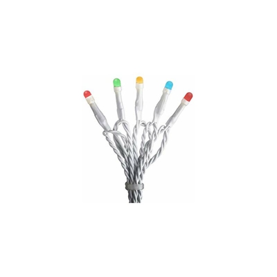 3812-502, catena di luci micro LED, satinata, 120 diodi colorati, trasformatore esterno da 30 V, cavo bianco - Konstsmide