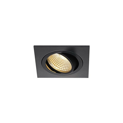 SLV LED soffitto incasso New Tria DL Set, quadrato, 6,2 W, COB, 2700 K, 38 LAUREA, con autista, molle di clip, Nero 113880