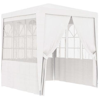 Gazebo Professionale Con Pareti 2,5x2,5 M Bianco 90 G / m²