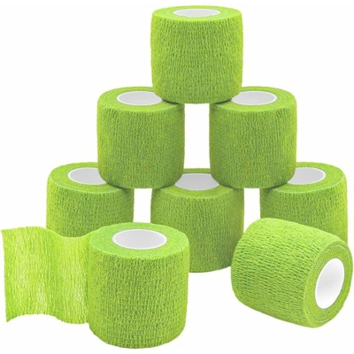 8 rotoli Benda coesiva autoadesiva Benda adesiva Benda di fissaggio Benda Benda elastica Benda in gesso per dita, mani, dita dei piedi e piedi 5 cm X
