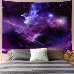Galaxy arazzo, cielo stellato, arazzo psichedelico, paesaggio spaziale, arazzo, stampa artistica di stelle viola, decorazione domestica da parete (H características