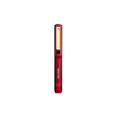 PP3164 Lampada da Lavoro Multifunzionale e Ricaricabile con Ultra LED COB, Torcia Superiore e Clip Magnetica, Rosso/Nero - Poly Pool