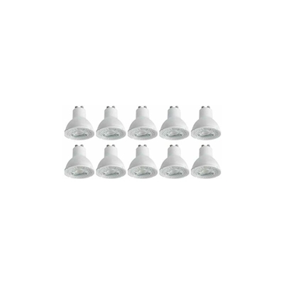 Lampadina LED GU10 Dimmerabile 4,5 Watt, Temperatura Colore 2800K 10 Pezzi, Bianco Caldo - Megaman