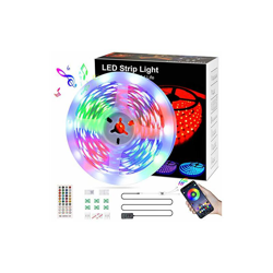 kdorrku - Striscia LED 6 m, Bluetooth RGB, con telecomando, con musica, flessibile, autoadesiva, dimmerabile, 5050 SMD, per decorazione características