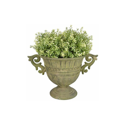 Urna in metallo invecchiato Esskert Design AM67, rotonda, piccola, verde en oferta