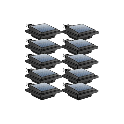 LED Luce solare per grondaia Lampade solari per esterni, 12LEDs Luce Solare Bianca Fredda Bianca, Illuminazione solare da giardino per giardino,