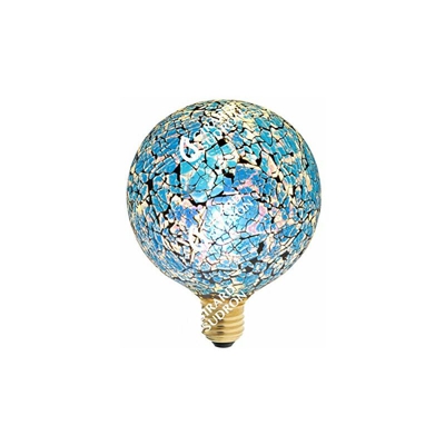 Globe Mosaico Blu G125 Filamento LED, 4W, E27, 10000K, Dim