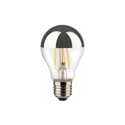 Mueller della luce a + +, Retro del LED lampadina forma Confezione Doppia, Vetro, argento, E27, 6 wattsW, 230 voltsV