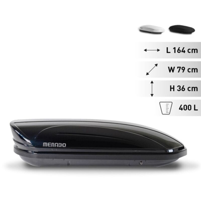 Menabo - Baule da tetto auto rigido universale 400 litri Menabò Mania | Colore: Nero