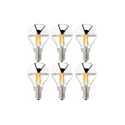 G45 - Confezione da 6 lampadine a LED a forma di specchio, attacco E27, sostituisce lampadine Edison da 40 W, 4 W, 350 Lumen, 2700 K, luce bianca precio