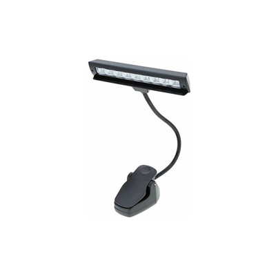 Lampada da scrivania musicale portatile con luci di lettura 9 LED per orchestra e pianoforte Nero - Lixada
