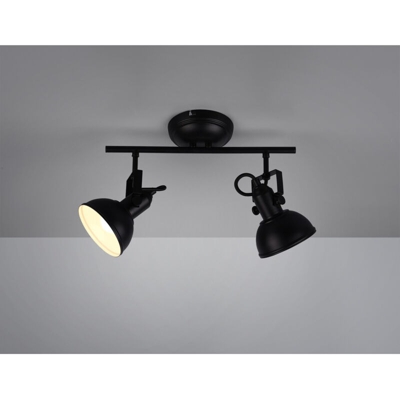 R80152032 - Lampada da soffitto Gina, in metallo nero opaco, non inclusa 2 x E14 - Reality Leuchten