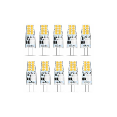 Lampadina LED G4, luce bianca calda, 10 LED G4 12 V, 3 W, luce bianca calda 3000 K, 16 x 2835 SMD, sostituisce lampadine alogene 35 W, non