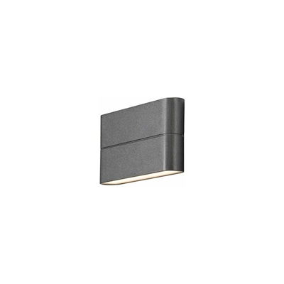 Gnosjö Konstsmide 7973-370 A - Lampada da parete per esterni, in alluminio, 3 x 17 x 9 cm, colore: Antracite