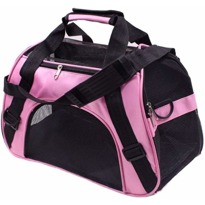 Borsa da trasporto per cani Borsa da trasporto per gatti Borsa da trasporto per animali domestici 52 x 27 x 32 centimetri (rosa) - Litzee