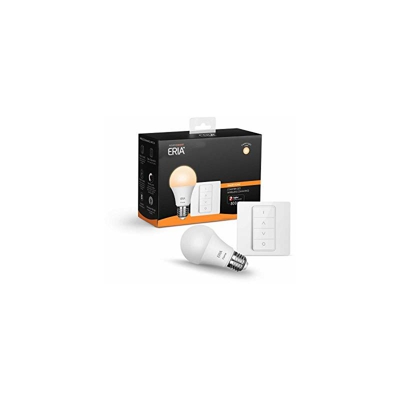 AduroSmart Smart - Kit di avviamento per dimmer wireless, 1 lampadina LED E27 a luce bianca calda (2200 K) e 1 interruttore dimmer wireless