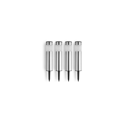 Paletti Luminosi Solari LED da Giardino | Set di 4 | Lampioni per Sentiero in acciaio inossidabile, impermeabile | Luci solari per esterno, vialetto, precio
