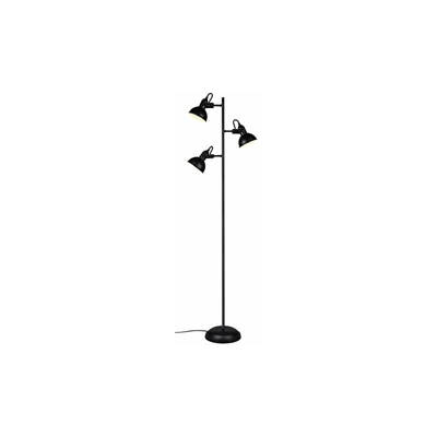 Reality Leuchten R41153032 - Lampada a stelo Gina, in metallo nero opaco, non inclusa 3 x E14