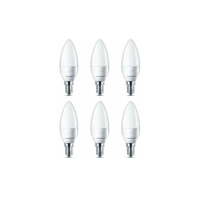 Lampadina a LED E14, luce bianca calda, 7 Watt, sostituisce lampadine alogene da 70 Watt, E14, SES, intensitÃ non regolabile, confezione da 6 pezzi