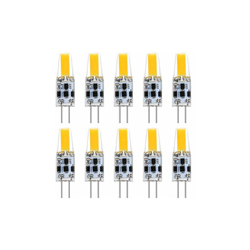 Lampadine a LED G4, 10 pezzi, 2 W, sostituisce lampadine alogene da 30 W, 300 lm, 2800-3000 K, luce bianca calda, 12V-24 V, AC/DC, non sfarfallio, precio
