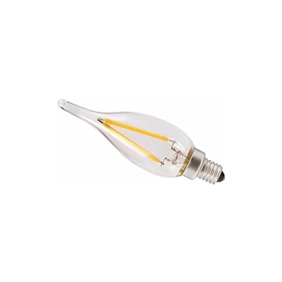 711618-LED - Lampadina a candela con filamento GS1, 22 mm, attacco Edison piccolo SES, trasparente, bianco caldo, 100 lumen, 1 W - Girard Sudron
