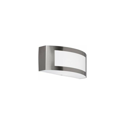 WOFI applique da parete, Acciaio Inox, E27, 14Â W, in acciaio inox spazzolato, 9Â x 25Â x 10Â cm en oferta