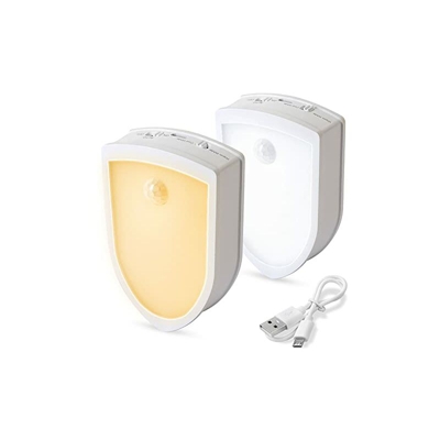 Luce notturna a LED con sensore di movimento interno bianco caldo/bianco, colore regolabile e 3 modalitÃ (auto/on/off), per camera dei bambini,