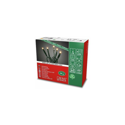 6353-820 - Catena di luci micro LED, per interni (IP20), certificazione VDE, trasformatore interno da 24 V, 50 diodi color ambra e cavo nero precio