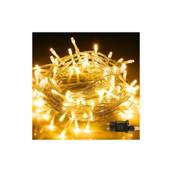 Catena luminosa a LED, 100 LED, 10 m, con spina, colore bianco caldo, impermeabile IP44, decorazione per albero di Natale, feste, matrimoni, en oferta