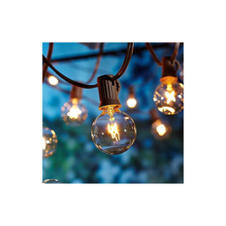 Kelisidunaec - Catena luminosa per esterni, IP44, impermeabile, per casa, giardino, patio, feste, matrimoni, Natale (25 lampadine + 3 lampadine di características