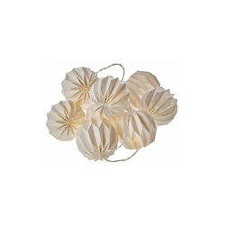 Ghirlanda di luci natalizie a LED, sfera di carta, con timer, colore bianco caldo precio