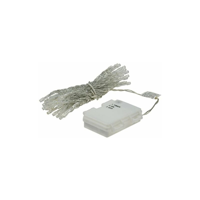 Catena luminosa a LED "CT-TK50", 5 m, luce bianca calda, IP44, 50 LED, con timer da 6 ore