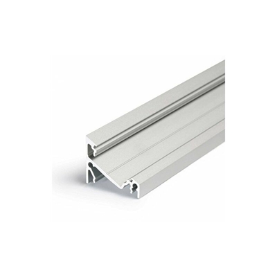 Profilo in alluminio CORNER14 (CO14) angolo 1 metro in alluminio anodizzato per strisce LED â?? Set comprensivo di guida di copertura trasparente con