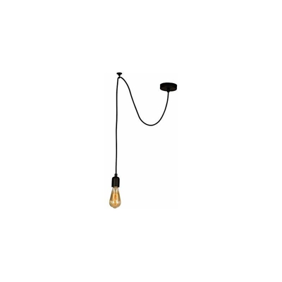 8681515581554 Lampada A Sospensione Wire, Colore Nero, Metallo e Verniciatura per Casa, Ufficio, Soggiorno, Camera Taglia Unica - Homemania