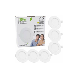 Faretti LED 6W equivalenti a 40W â?? 360lm luce calda bianca faretto ultrasottile foro 100mm faretti LED da incasso per cartongesso set di 6 pezzi precio