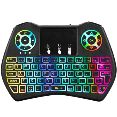 Mini tastiera wireless RGB senza fili ricaricabile USB touchpad 2.4Gh YYL-I9
