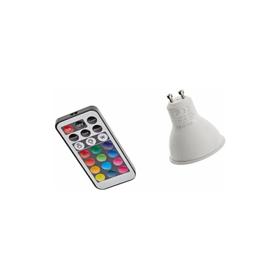 Led Gu10 Diffusore Lupa 5W Dim Rgb C/Telecomando