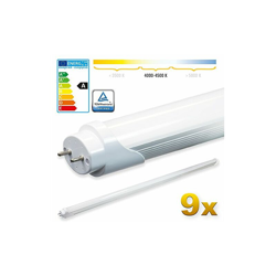 9x SMD LED Tubo 120cm Certificazione TÃ?V Bianco neutro - Tubo fluorescente T8 G13 - Cover opalino 18 W, 1800 Lumen- pronto per l'installazione en oferta