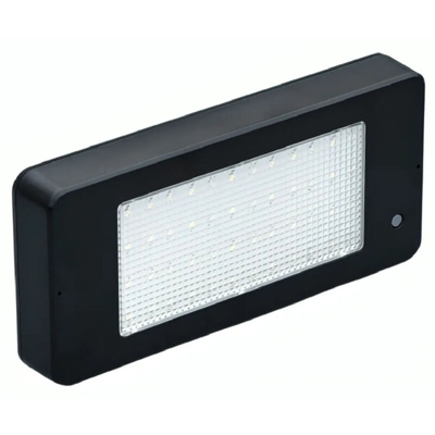 VOM069201 VOM69201- Lampada a energia solare, modello solido, 800 Lm-6000 K-IP65, colore: Nero - Voltman